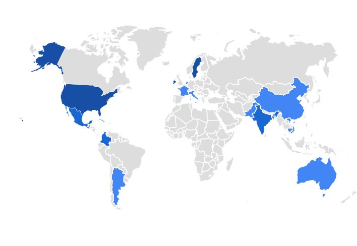 Our Clients Map Image